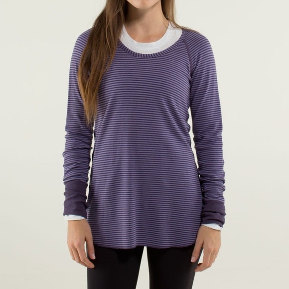 Lululemon Open Your Heart Long Sleeve, Heathered Deep Zinfandel - Picture 1 of 6